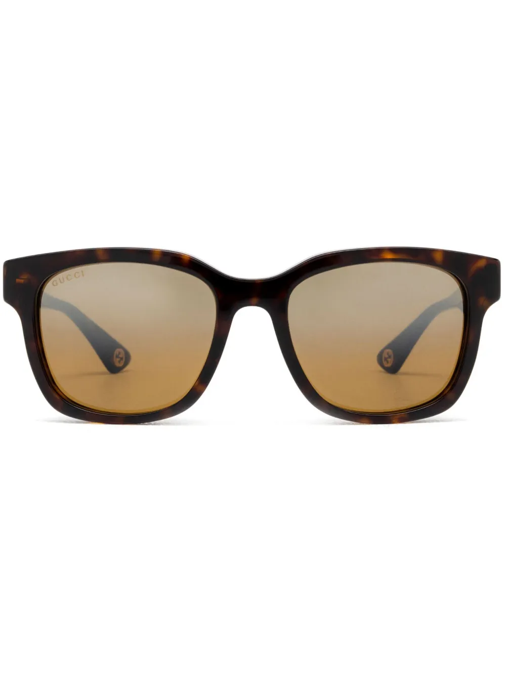 Gucci Eyewear Zonnebril met logoprint Bruin