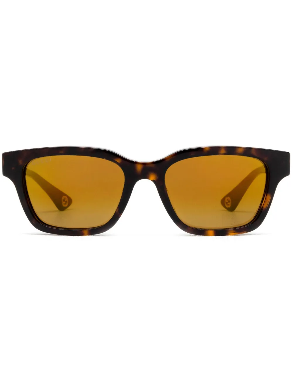 Gucci Eyewear Zonnebril met logoprint Bruin
