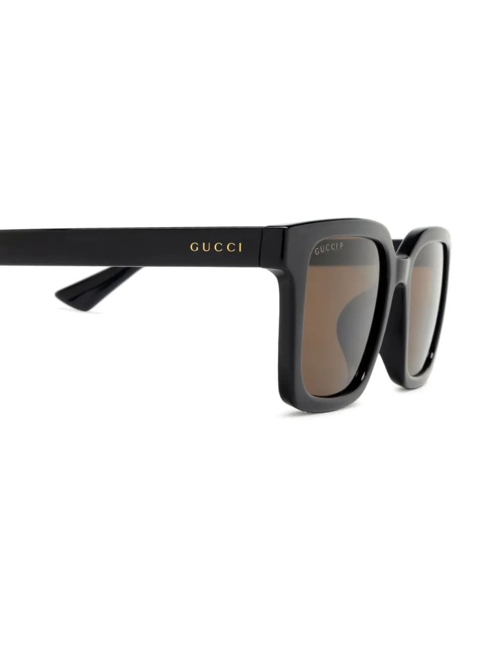 Gucci Eyewear Zonnebril met vierkant montuur Zwart