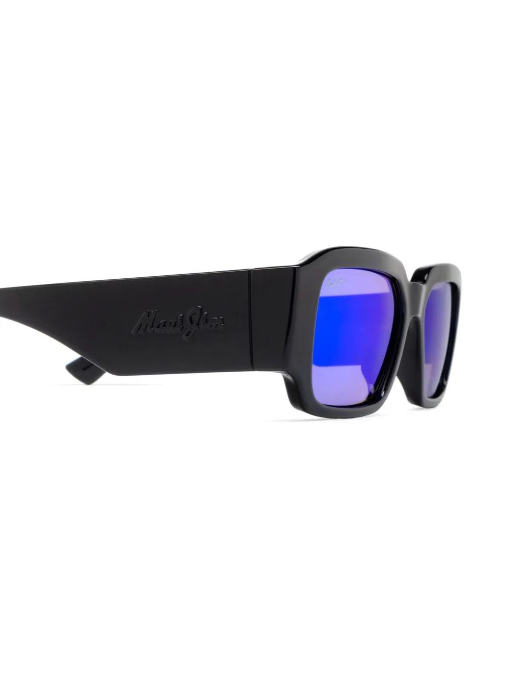 Maui Jim Zonnebril met rechthoekig montuur Zwart