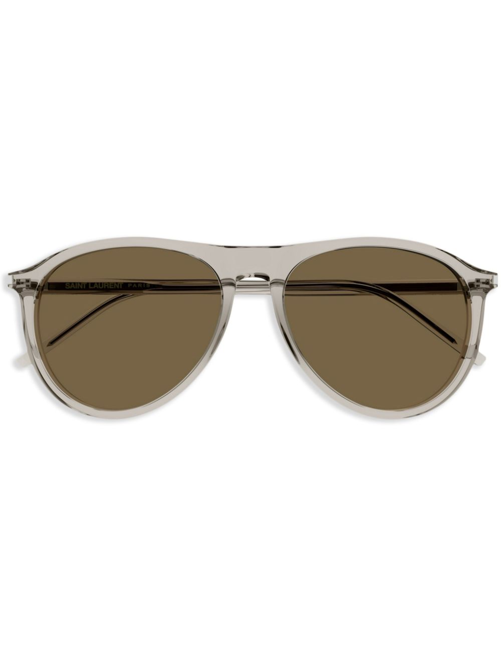 Saint Laurent Eyewear Zonnebril met piloten montuur Beige