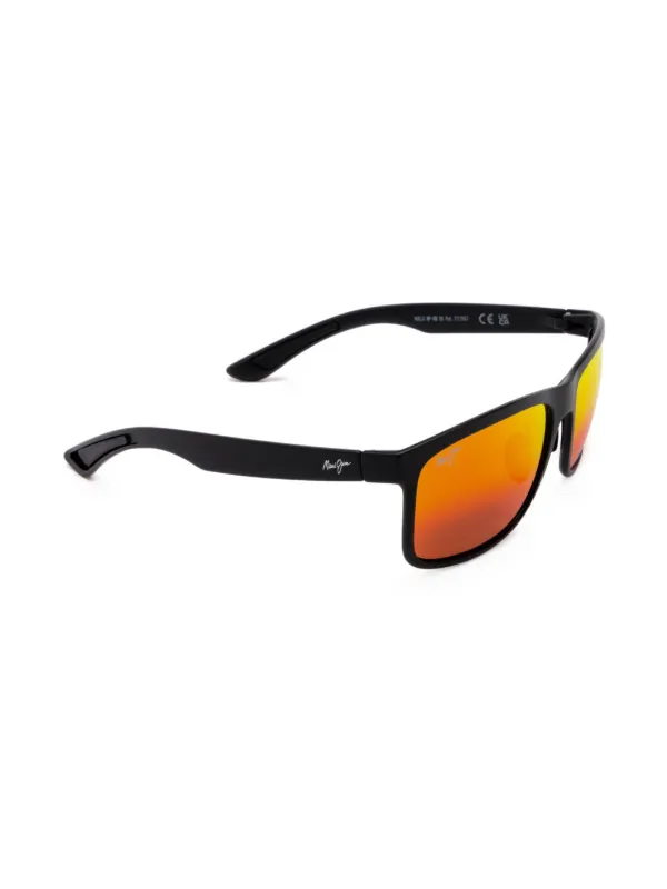 Maui Jim Huelo スクエアフレーム サングラス | ブラック | FARFETCH JP