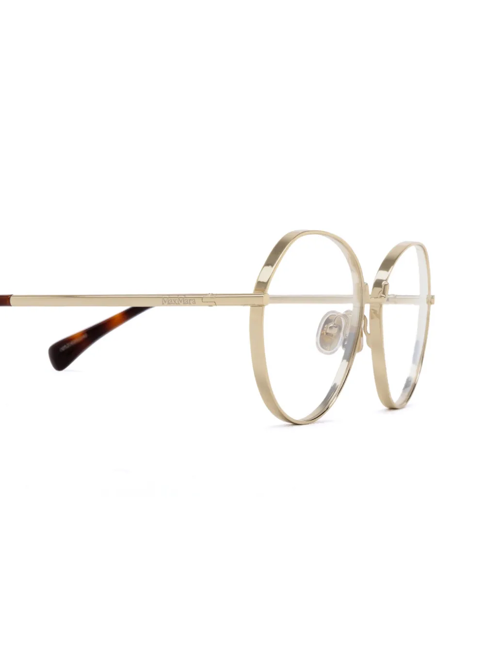 Max Mara Eyewear Bril met rond montuur Goud