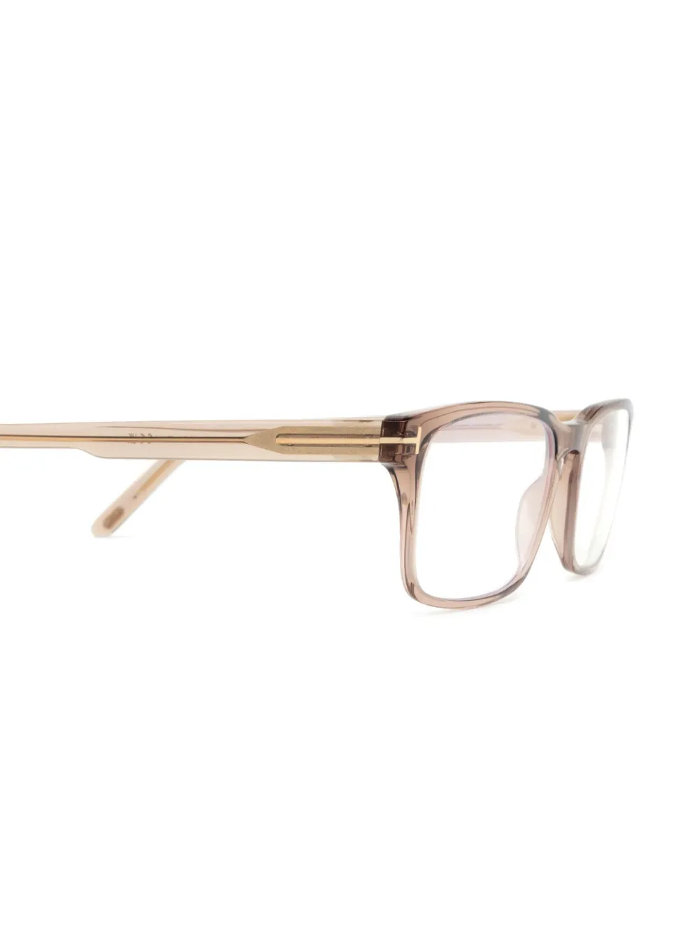 TOM FORD Eyewear Bril met vierkant montuur Beige