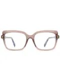 TOM FORD Eyewear oversize frame glasses - Brown