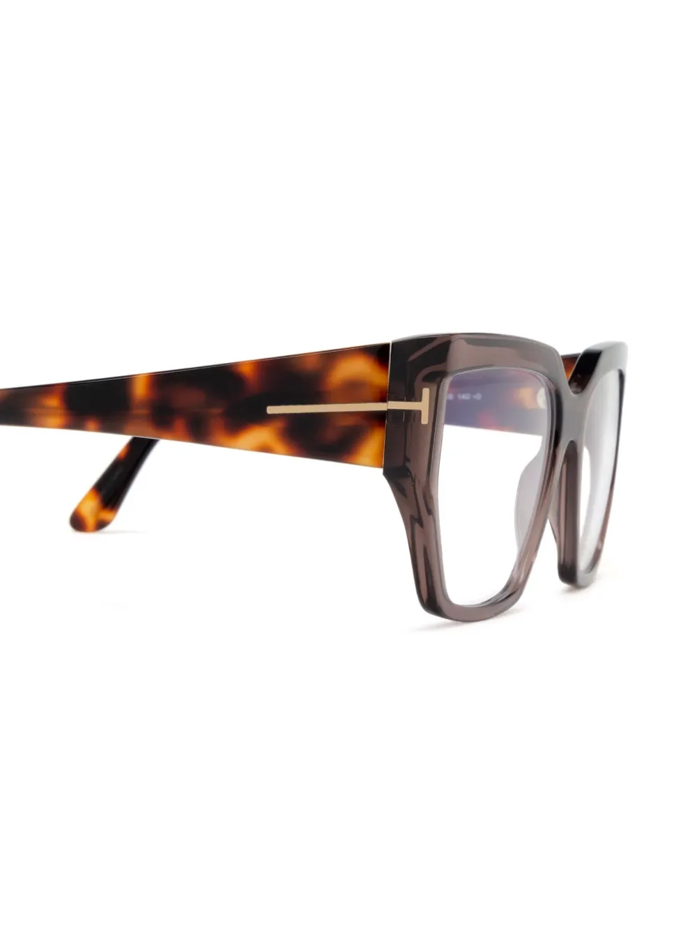 TOM FORD Eyewear Zonnebril met oversized montuur Bruin