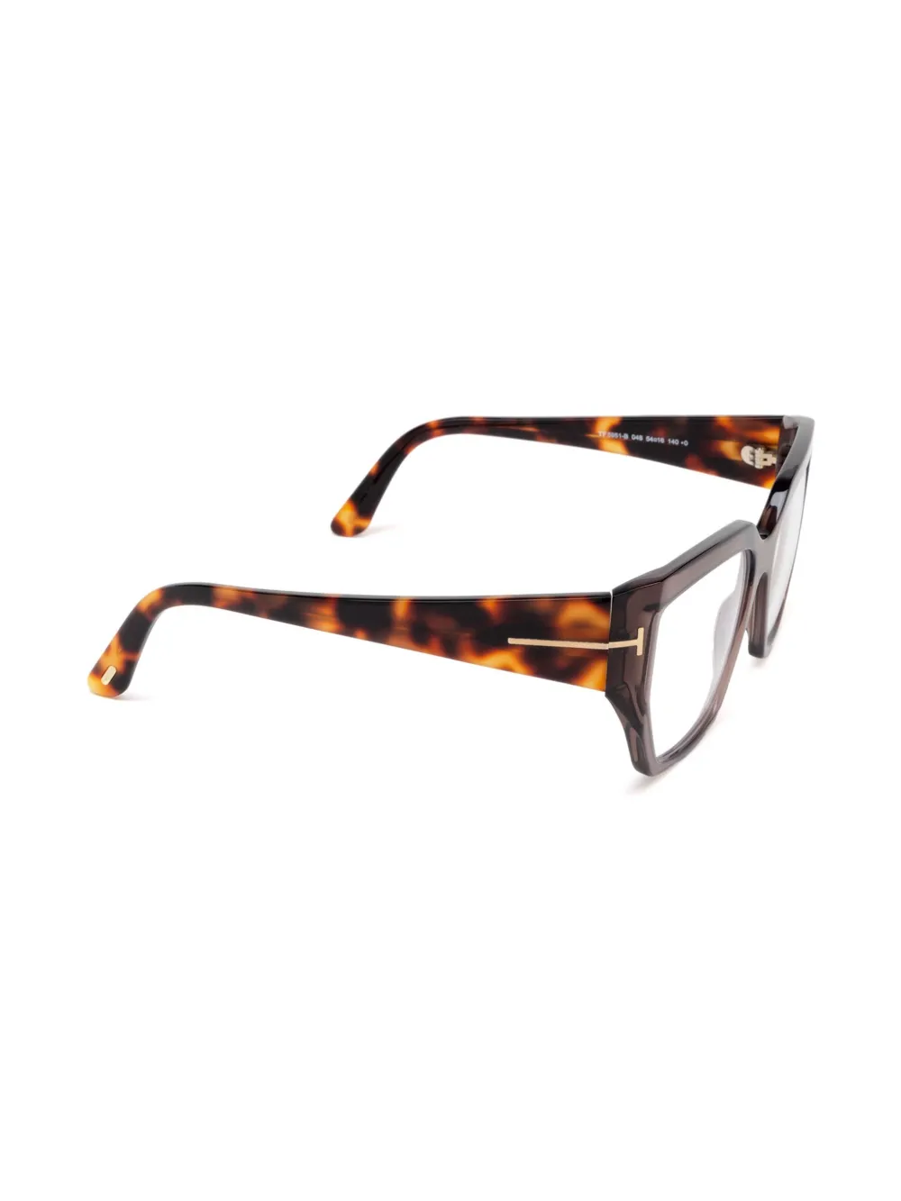 TOM FORD Eyewear Zonnebril met oversized montuur Bruin