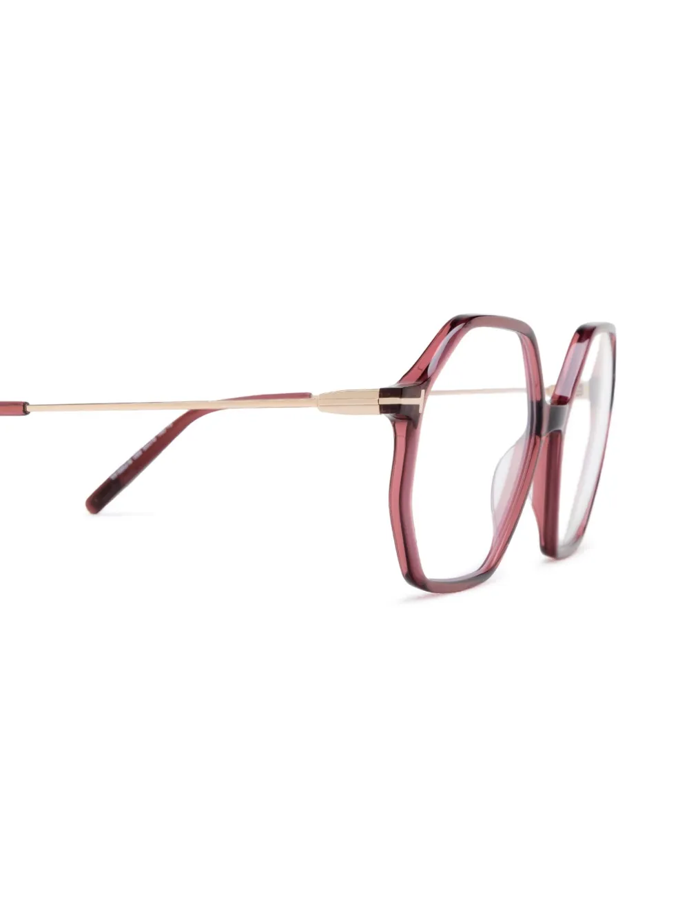 TOM FORD Eyewear Bril met geometrisch montuur Rood