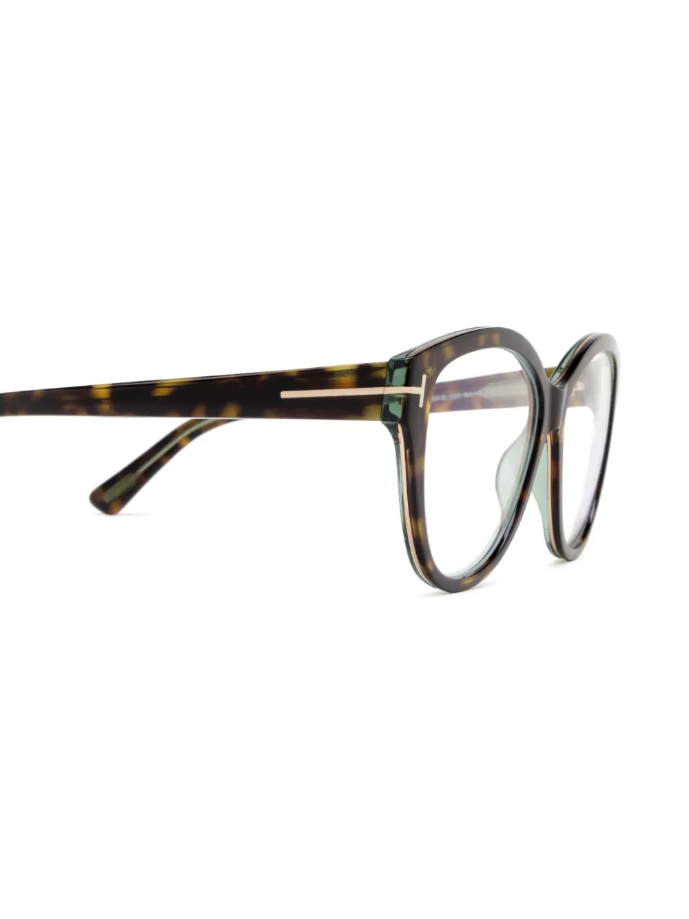 TOM FORD Eyewear Bril met schildpadschild-design Bruin