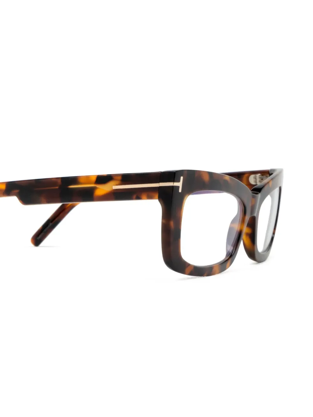 TOM FORD Eyewear Bril met rechthoekig montuur Bruin