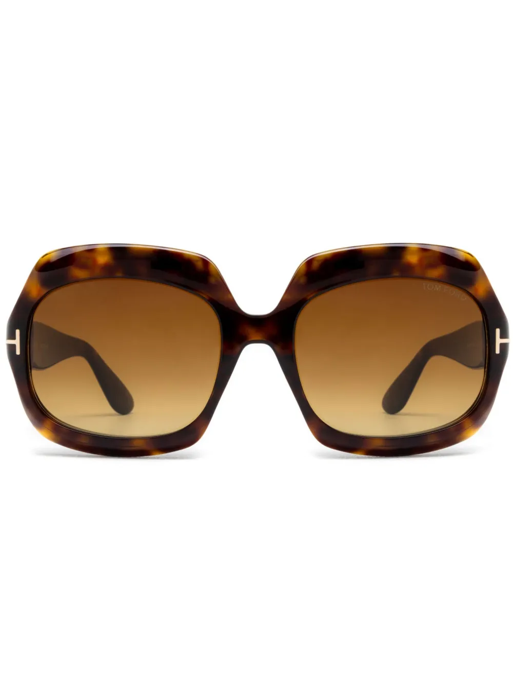 TOM FORD Eyewear Zonnebril met vierkant montuur Bruin