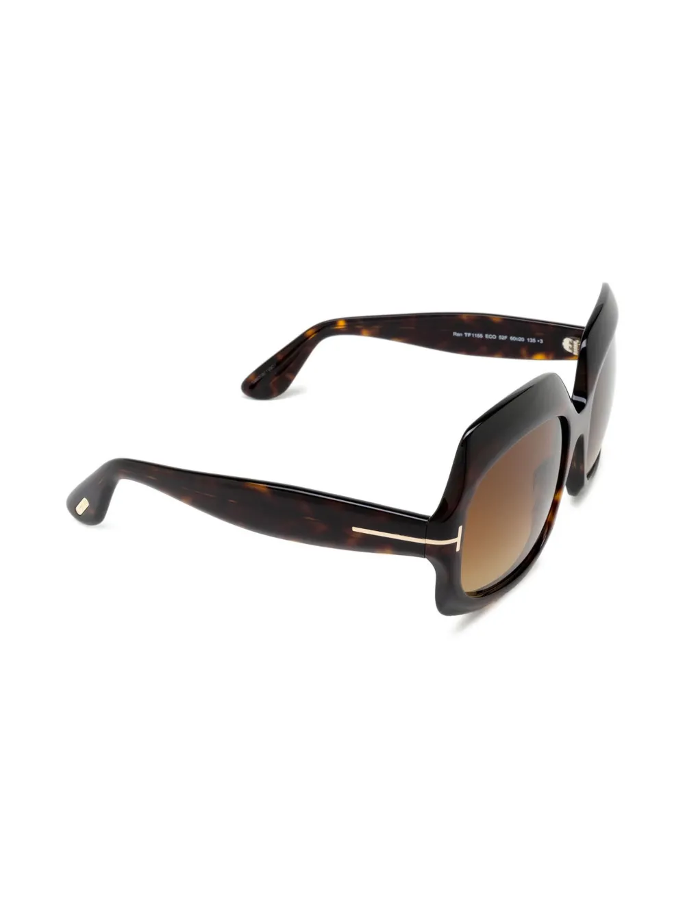 TOM FORD Eyewear Zonnebril met vierkant montuur Bruin