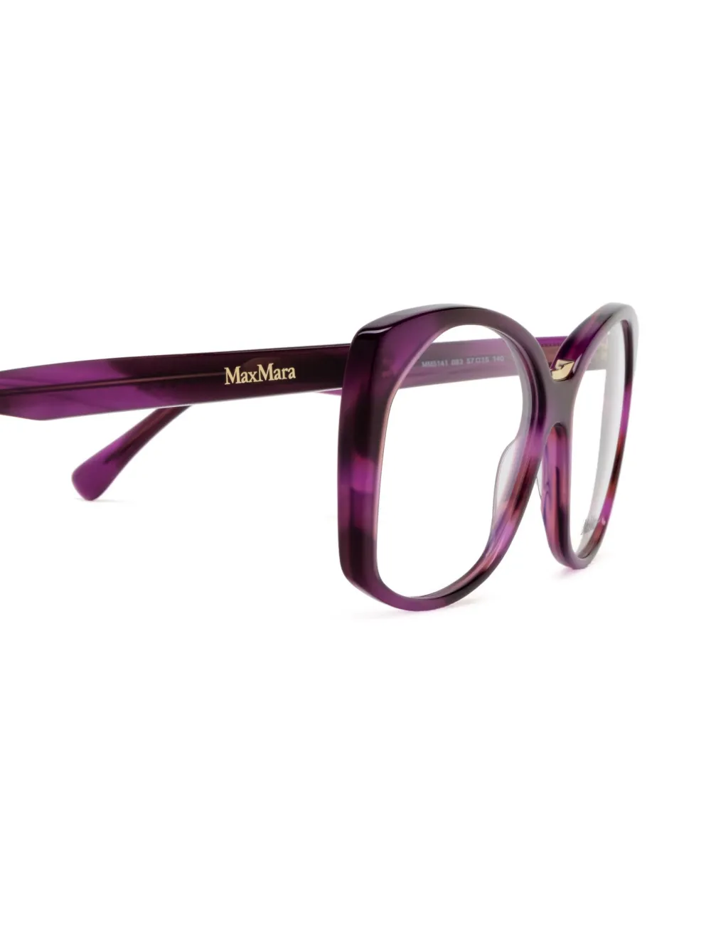 Max Mara Eyewear Bril met vlinder montuur Paars