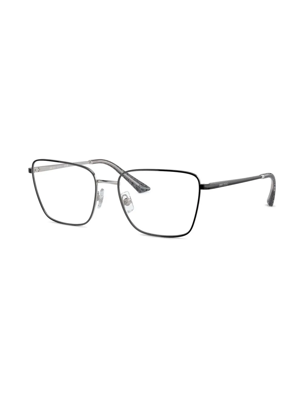 Jimmy Choo Eyewear Bril met rechthoekig montuur Zwart