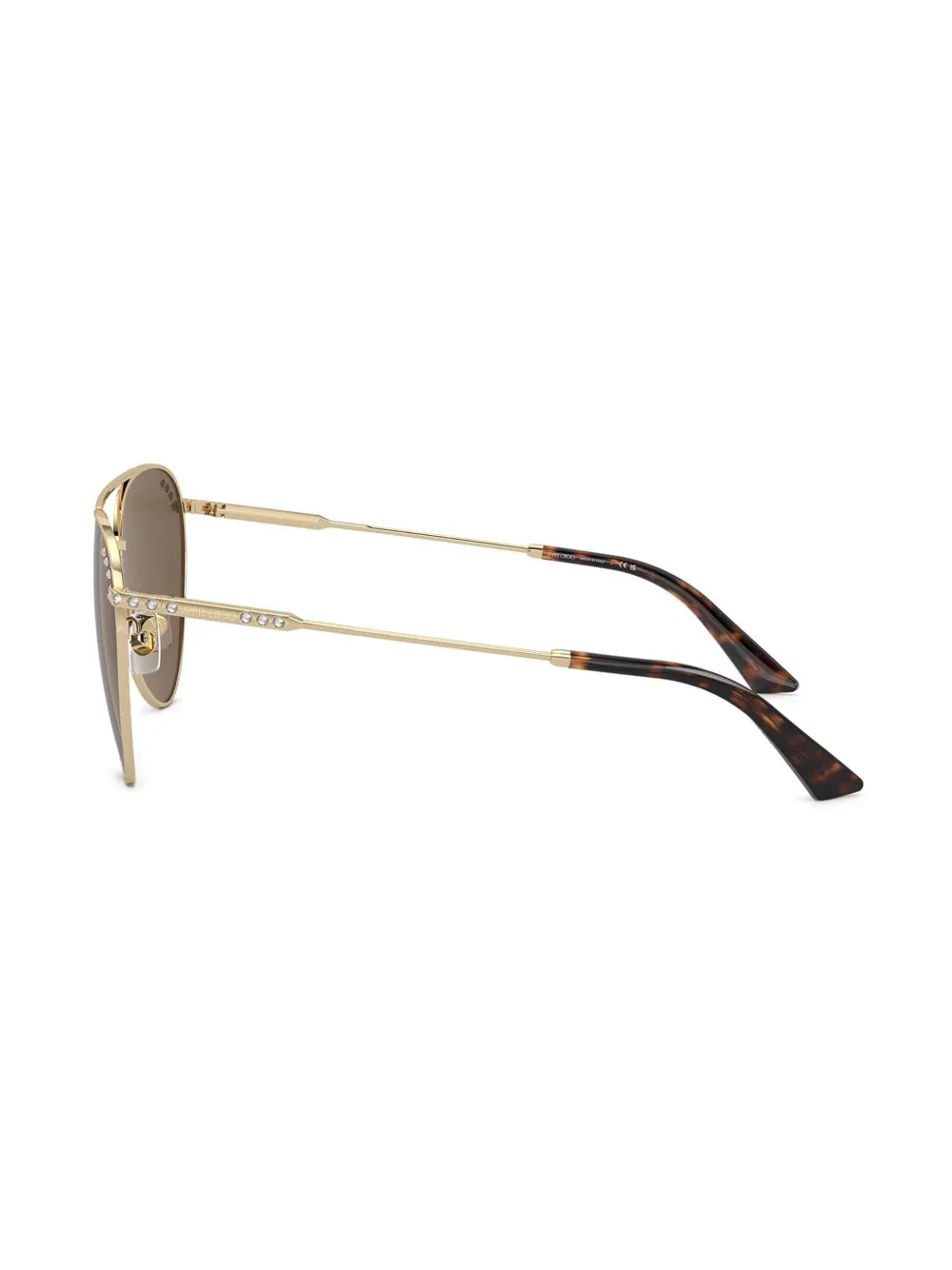 Jimmy Choo Eyewear Zonnebril met piloten montuur Goud