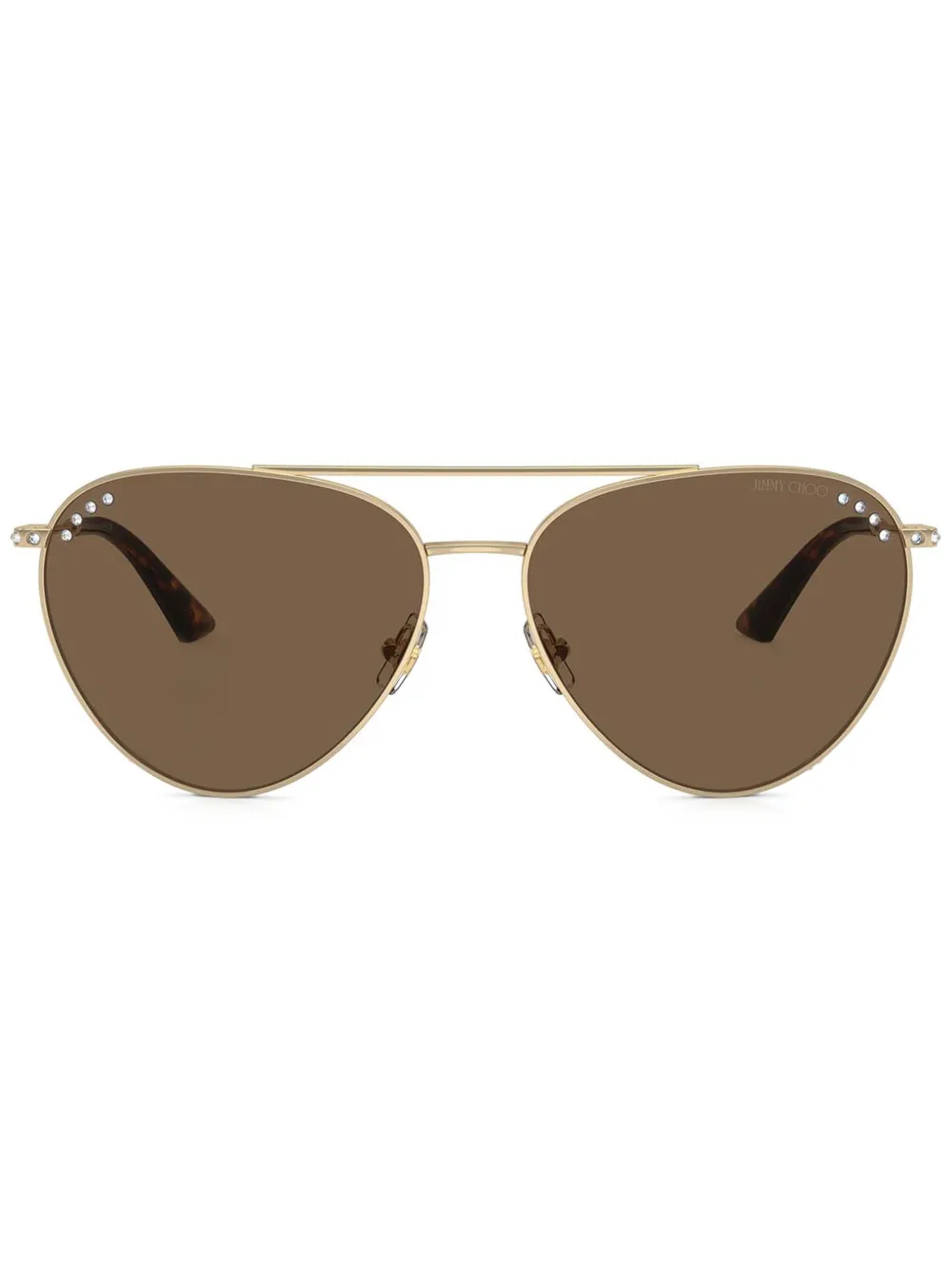 Jimmy Choo Eyewear pilot-frame sunglasses | Gold | Image 1