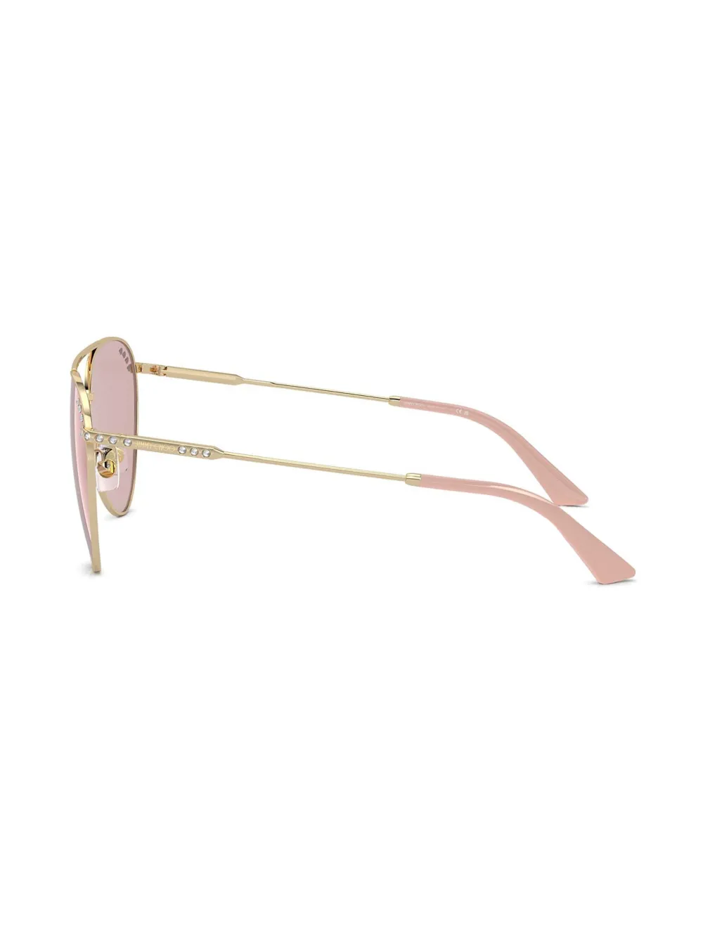 Jimmy Choo Eyewear Zonnebril met rond montuur Goud