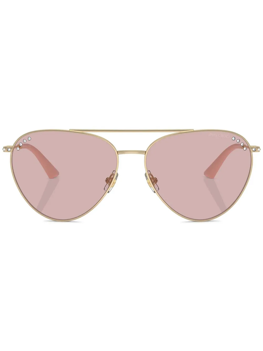 Jimmy Choo Eyewear round-frame sunglasses | Gold | Image 1