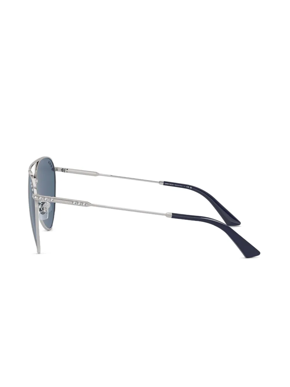 Jimmy Choo Eyewear Zonnebril met piloten montuur Zilver