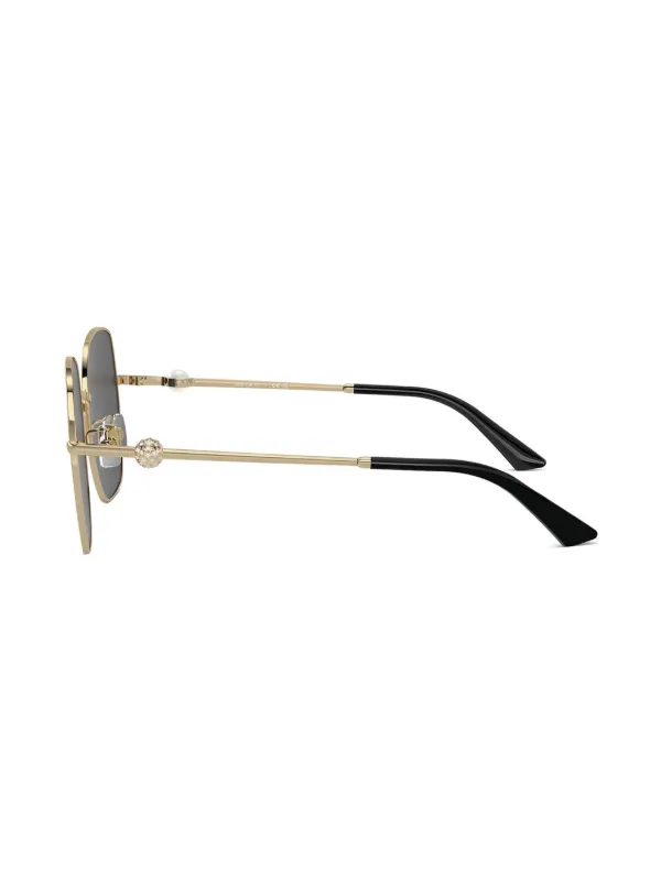 Jimmy Choo Eyewear crystal-embellished Sunglasses | Gold  display picture 1