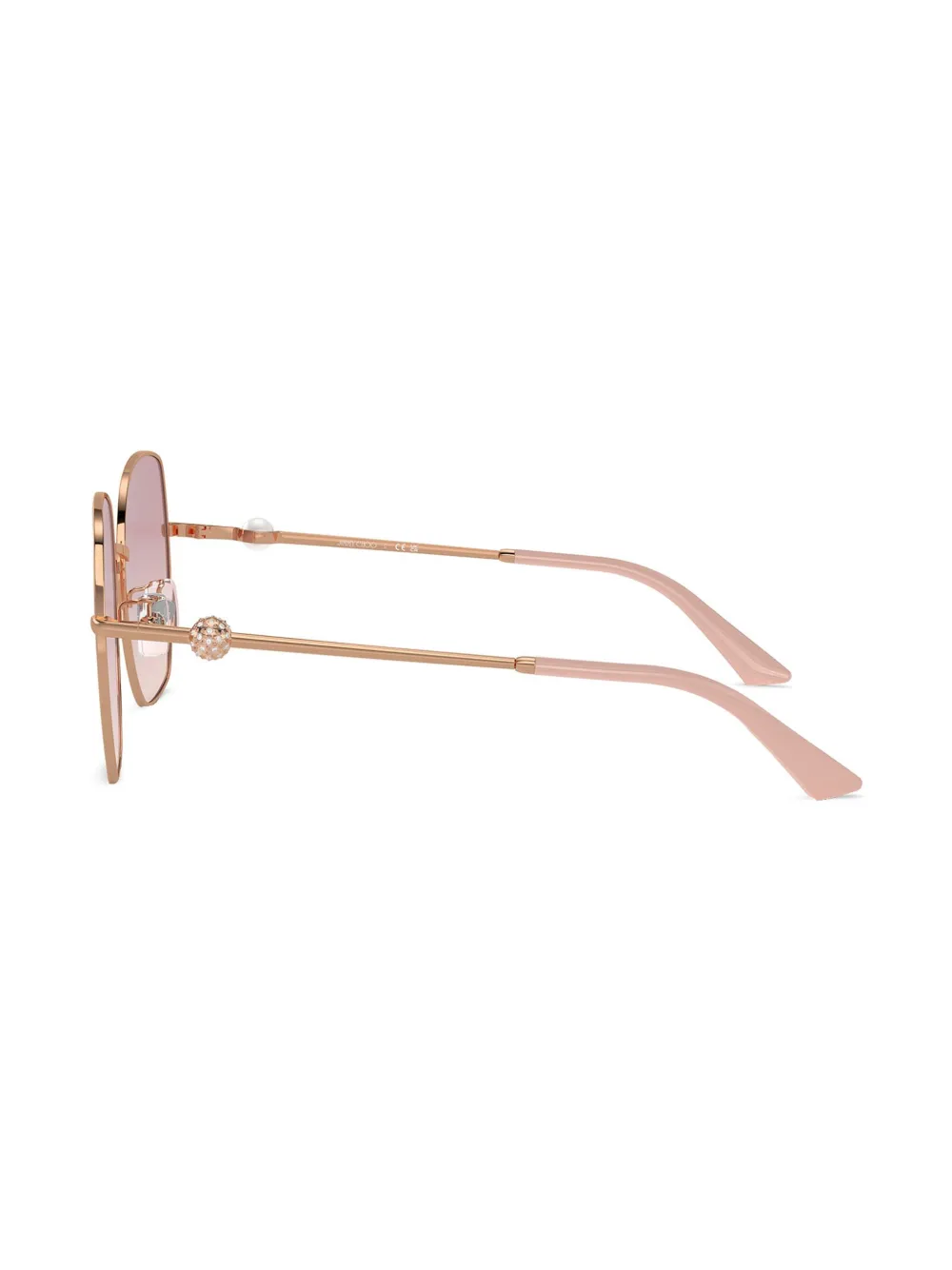 Jimmy Choo Eyewear Zonnebril verfraaid met kristallen Goud