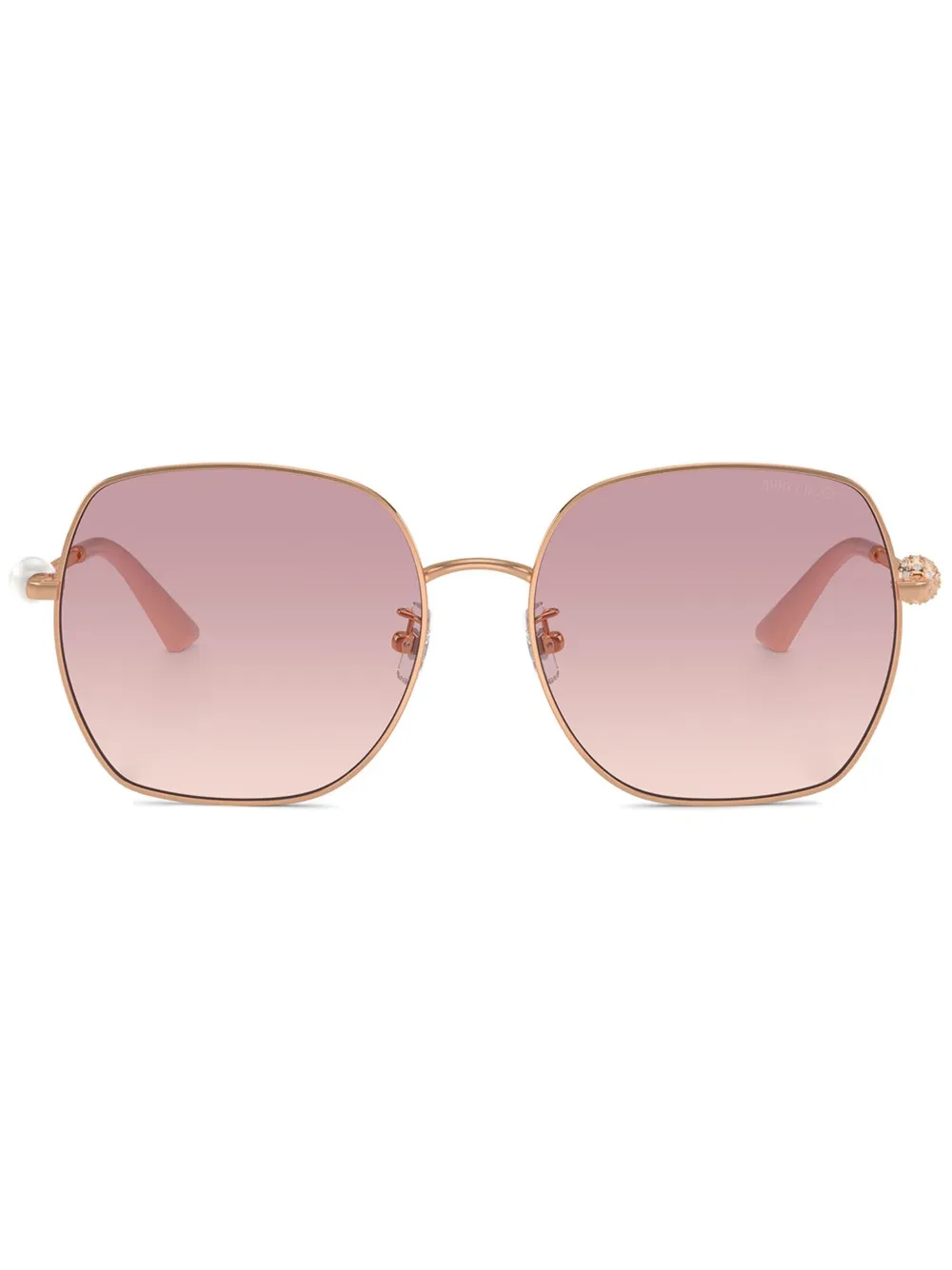 Jimmy Choo Eyewear Occhiali da sole con cristalli - Oro