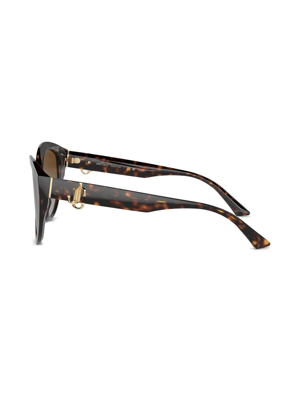 Jimmy Choo Eyewear Zonnebril met rond montuur Bruin