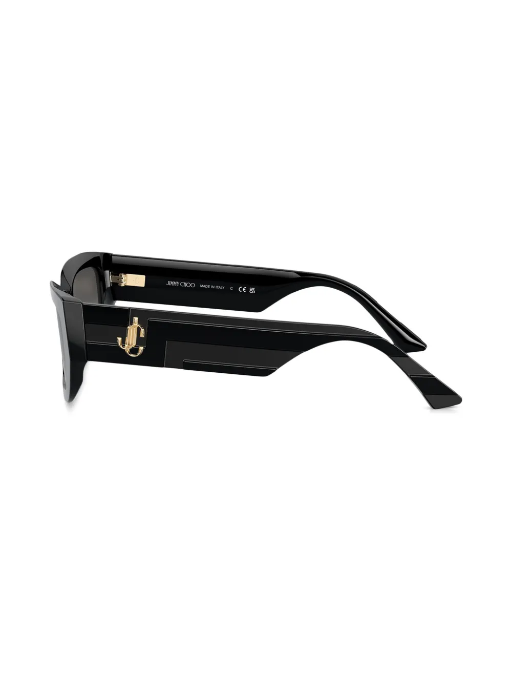 Jimmy Choo Eyewear Zonnebril met rechthoekig montuur Zwart