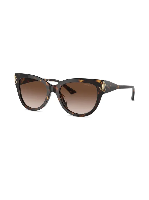 Jimmy Choo Eyewear cat-eye Sunglasses | Brown | FARFETCH GE display picture 2