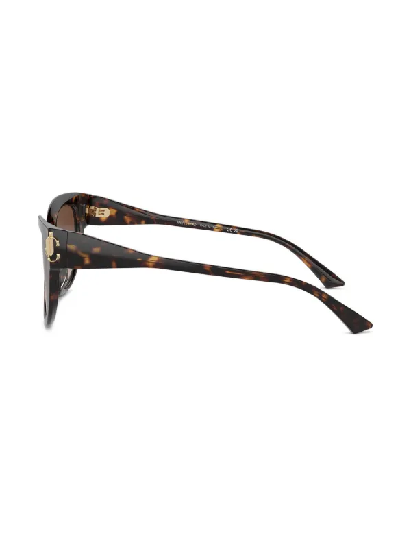 Jimmy Choo Eyewear Óculos De Sol Gatinho | Marrom | FARFETCH BR
