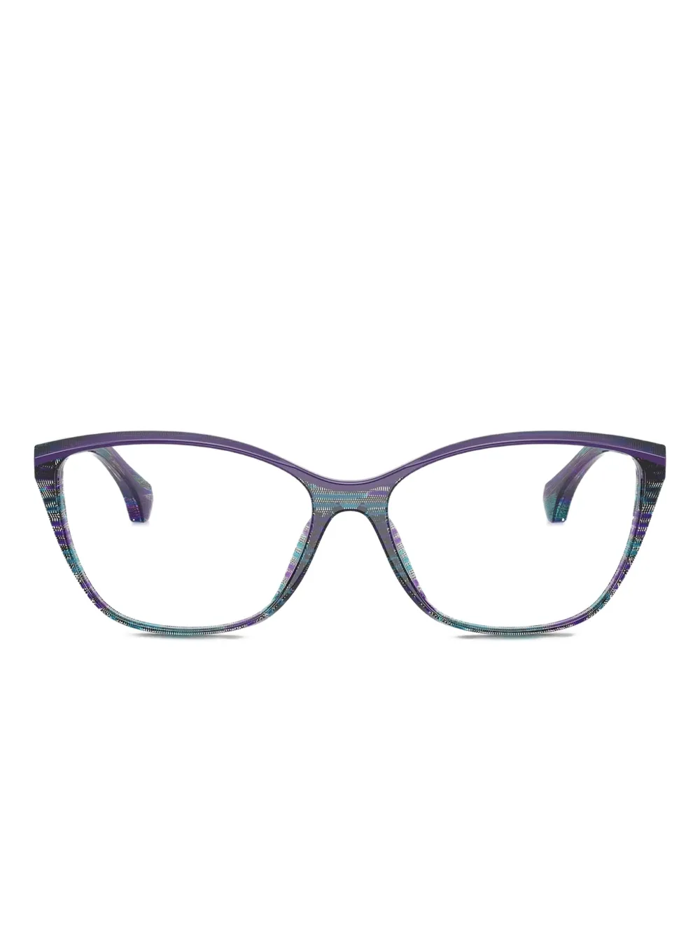 Alain Mikli lunettes de vue rayées à monture papillon | violet | Image 1