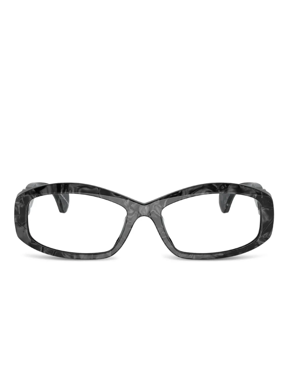 Alain Mikli patterned rectangle glasses | Black | Image 1