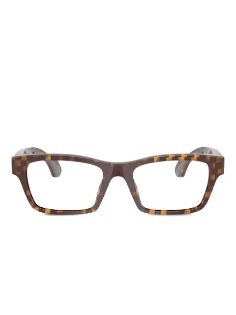 Alain Mikli checkerboard-pattern square glasses