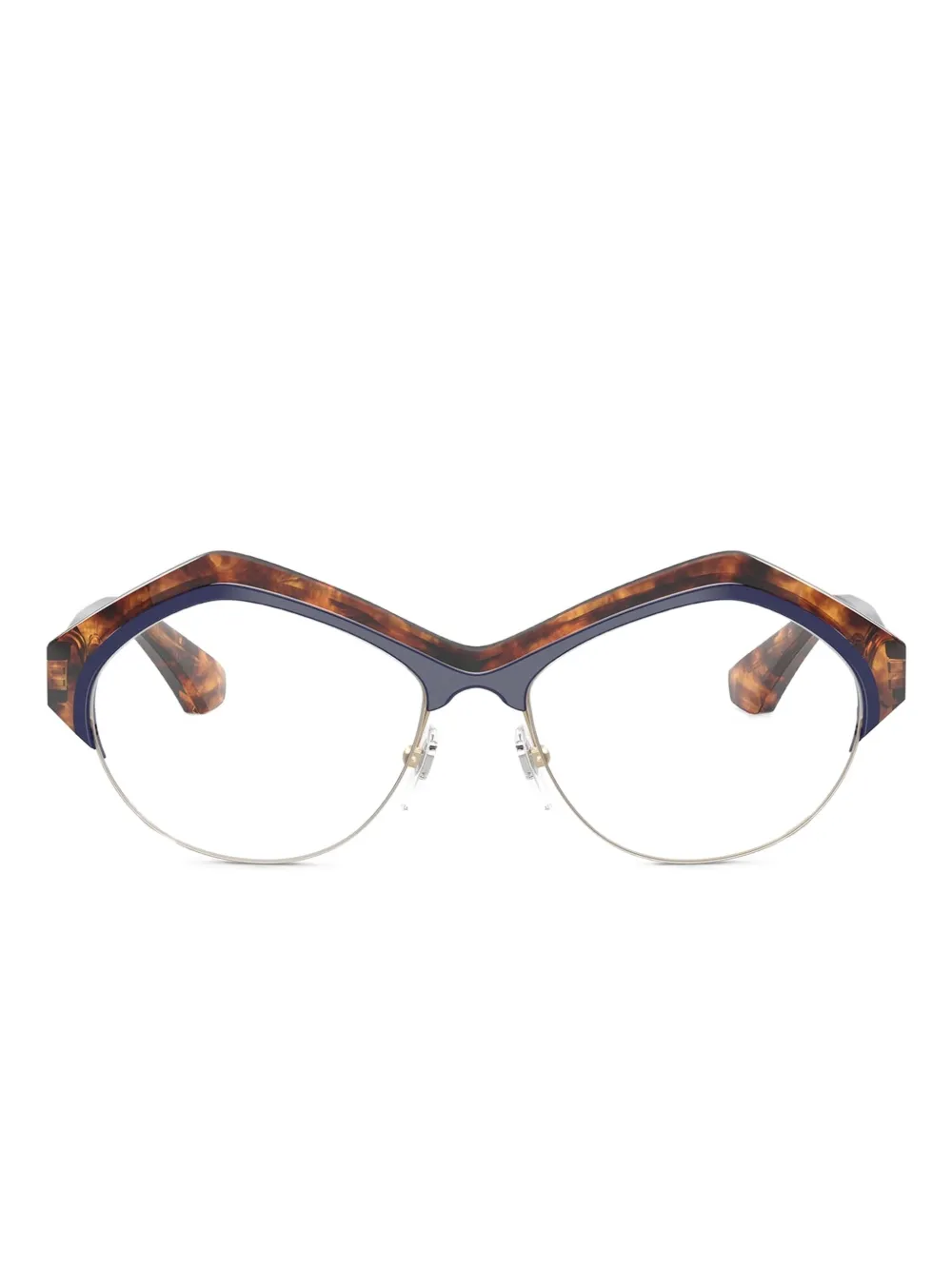 Alain Mikli Occhiali da sole geometrici tartarugati - Marrone