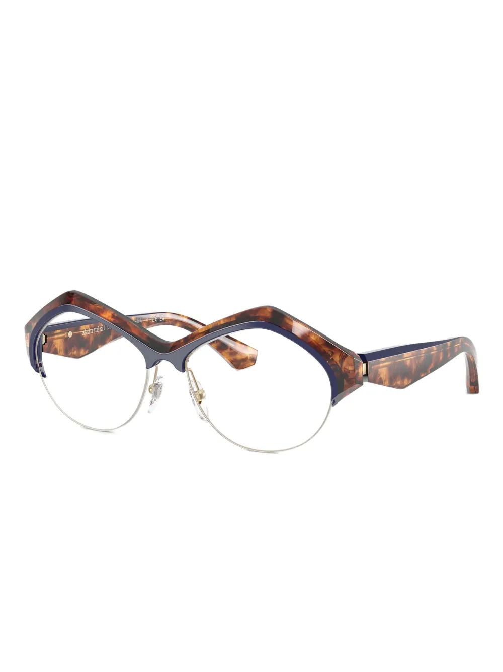  Alain Mikli Tortoiseshell Geometric-frame Glasses - Brown 