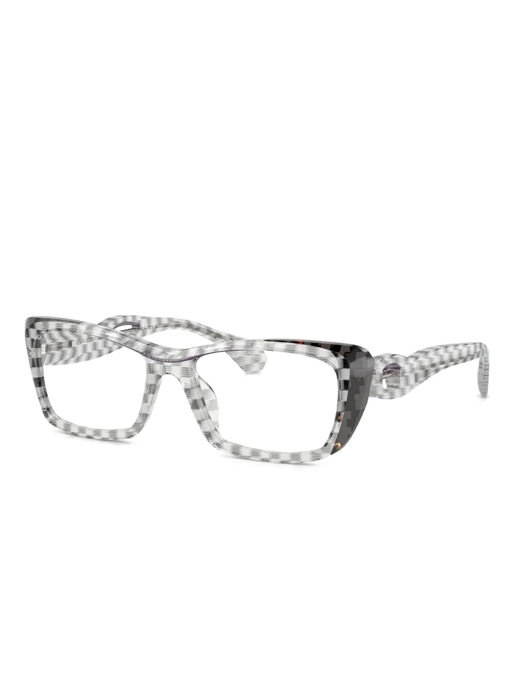 Alain Mikli checked rectangle-frame glasses | Image 2