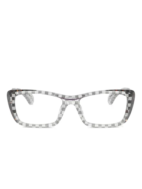 Alain Mikli checked rectangle-frame glasses