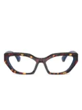 Alain Mikli tortoiseshell cat-eye glasses - Brown