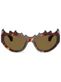 Alain Mikli geometric-frame sunglasses - Brown