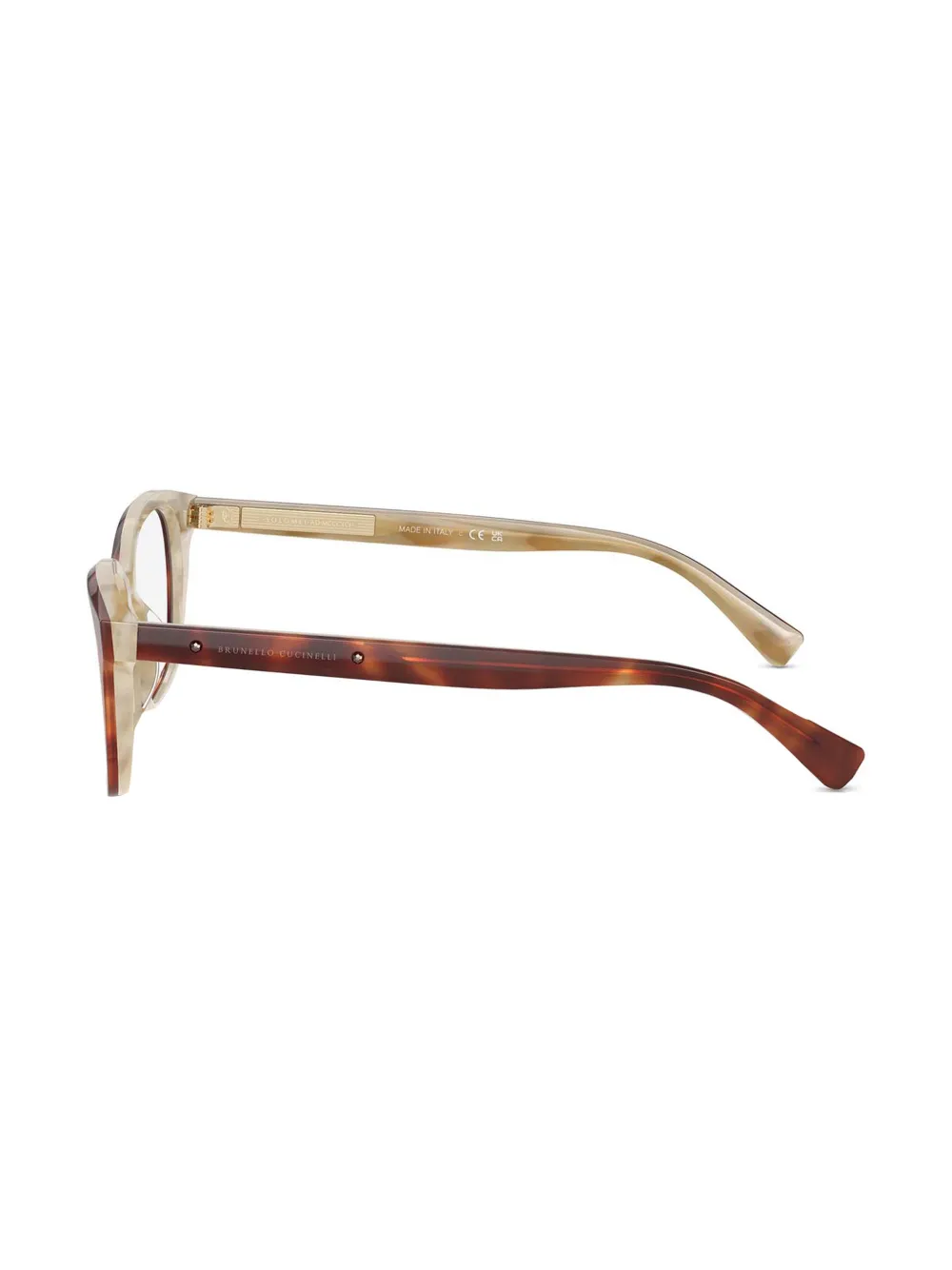  Brunello Cucinelli Cat-eye Frame Glasses - Brown 