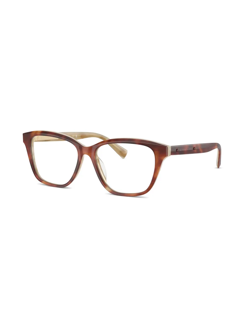  Brunello Cucinelli Cat-eye Frame Glasses - Brown 