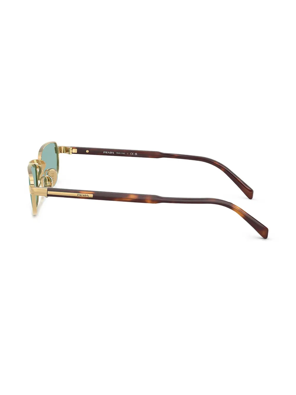 Prada Eyewear Zonnebril met rechthoekig montuur Goud