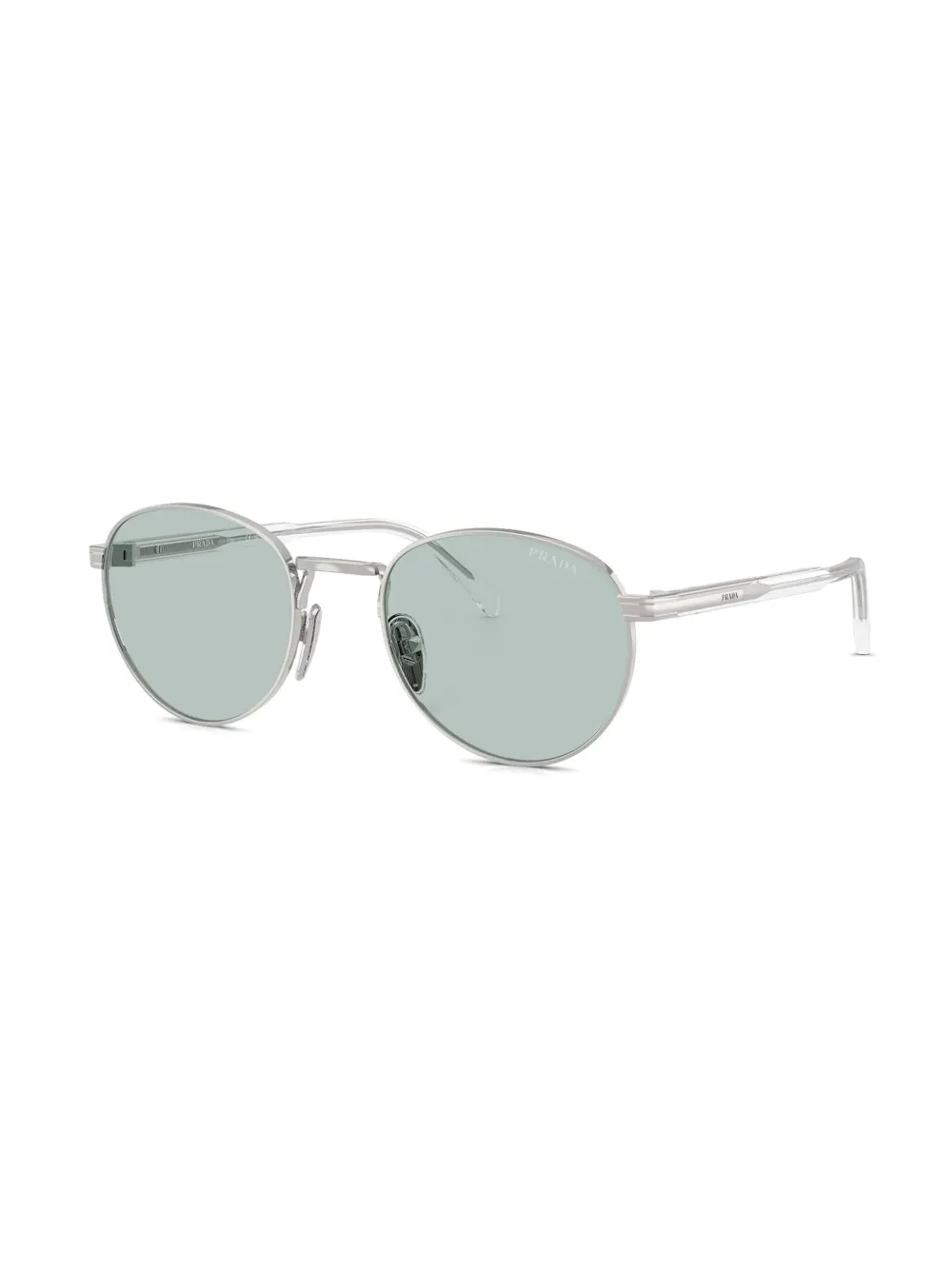 Prada Eyewear Zonnebril met rond montuur - Zilver