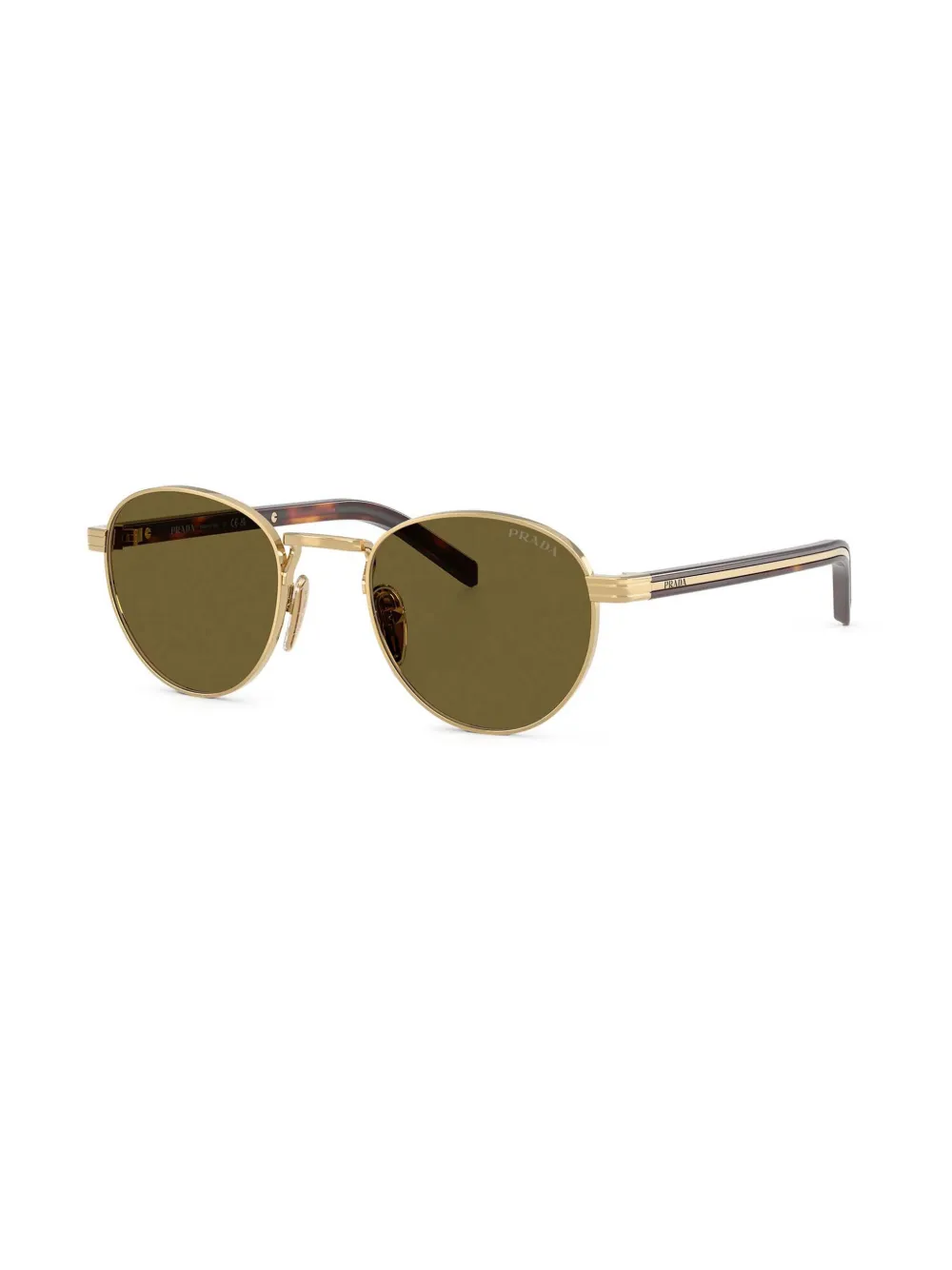 Prada Eyewear Zonnebril met rond montuur - Goud