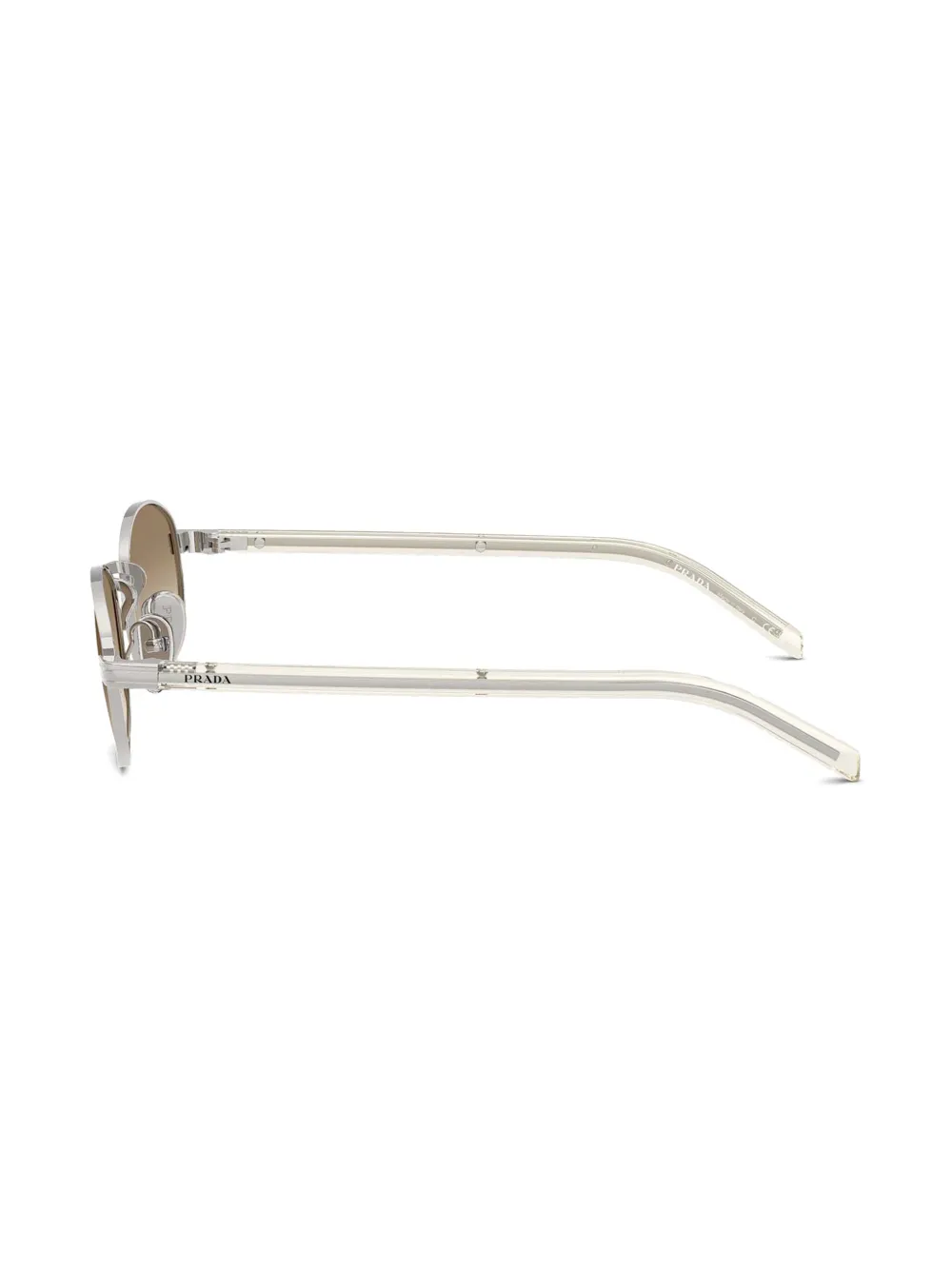 Prada Eyewear Zonnebril met rond montuur Zilver
