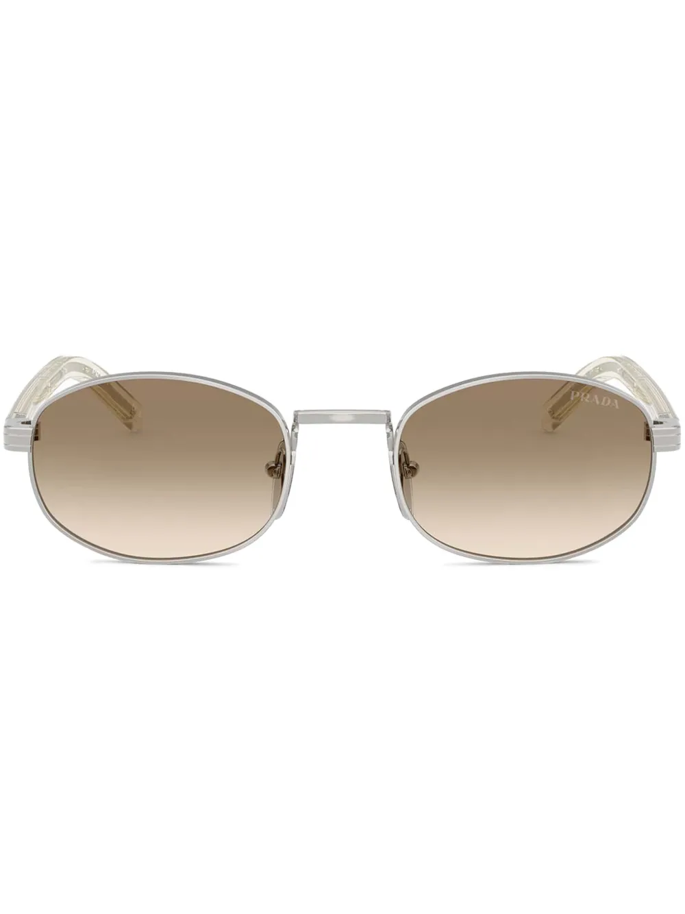 Prada Eyewear Zonnebril met rond montuur Zilver