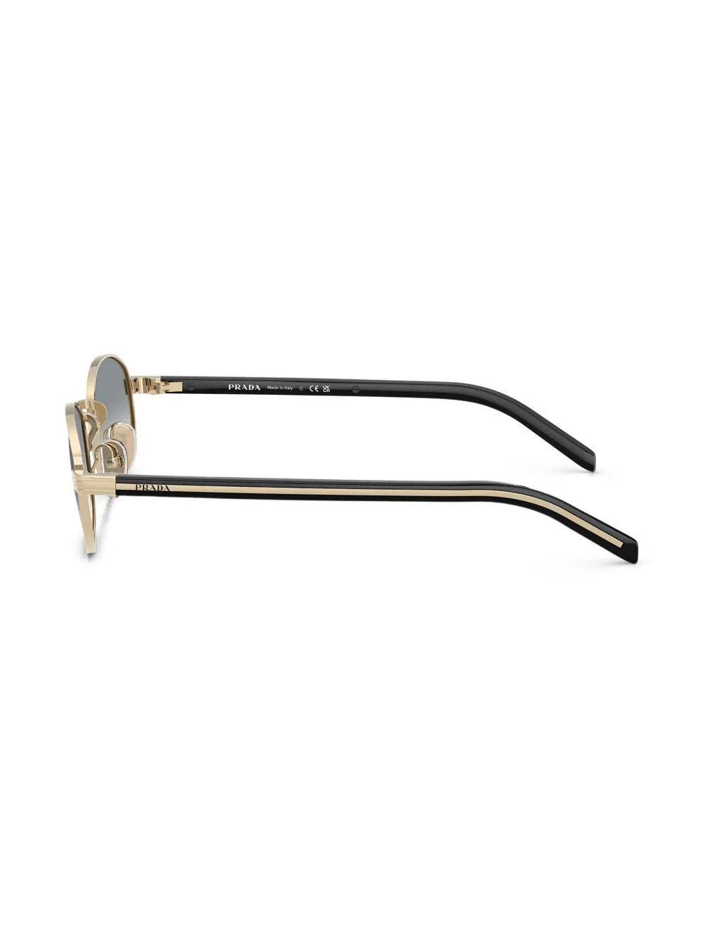 Prada Eyewear Zonnebril met ovalen montuur Goud