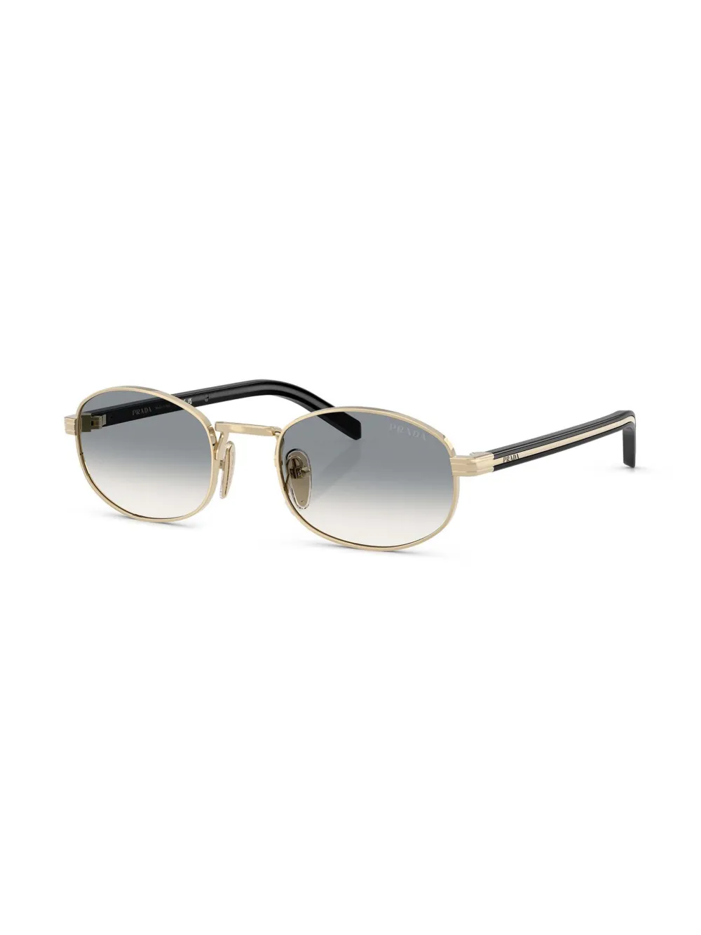 Prada Eyewear Zonnebril met ovalen montuur - Goud