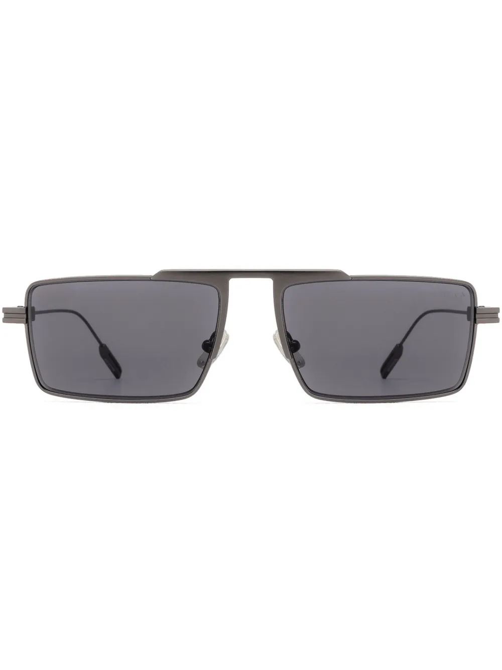 Zegna lentes de sol con armazón rectangular | gris | Image 1