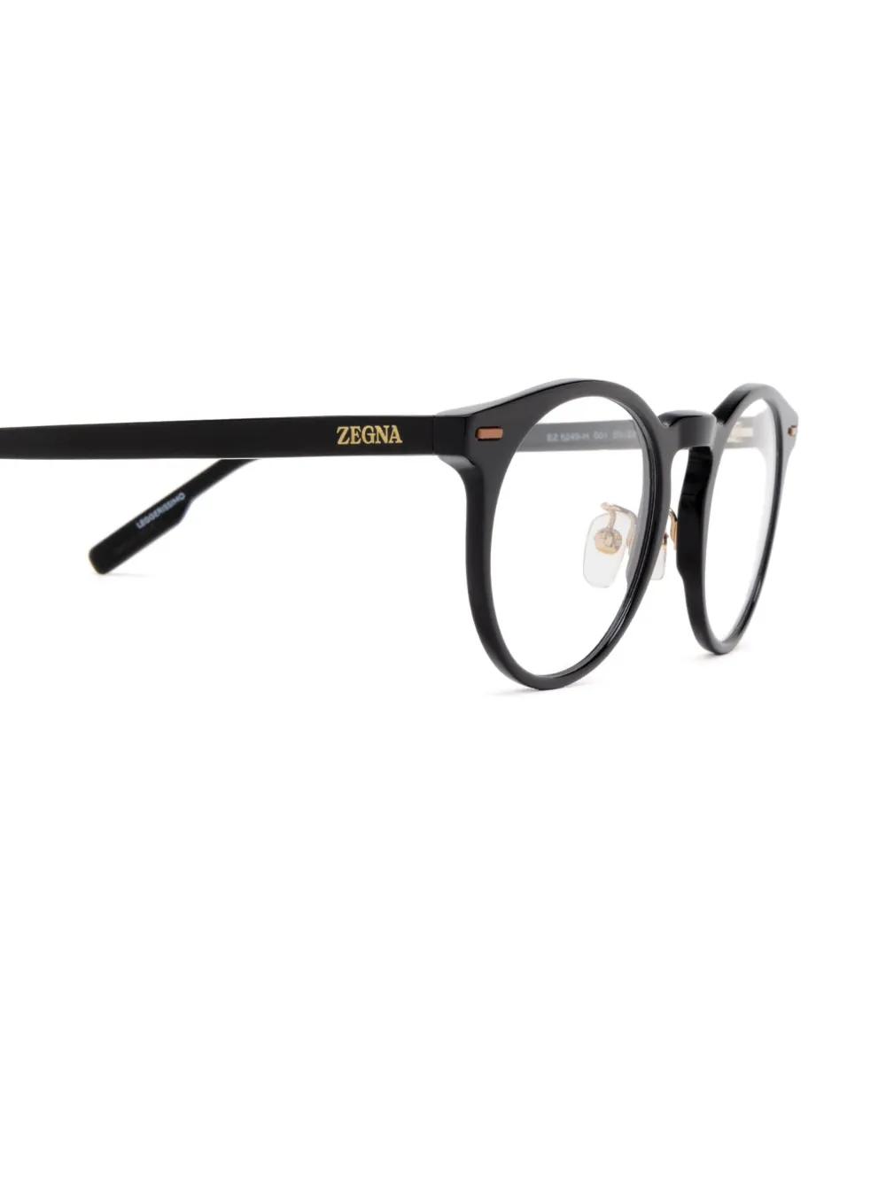 Zegna Bril met rond montuur Zwart